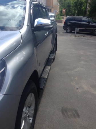 Пороги силовые алюминиевые KDT Toyota HILUX 2015-   15034L