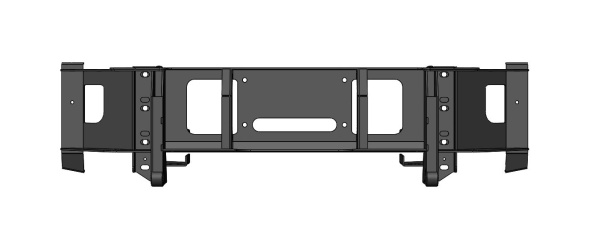 Бампер авс-дизайн передний uaz патриот/пикап/карго 2005- (с оптикой)(черный) ABC.UAZ.FB.02B