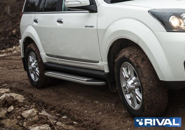 Порог "Bmw-Style" RIVAL Great Wall/ Mitsubishi/ Nissan Terrano/Renault Duster /Ssang Yong/Suzuki   B173AL