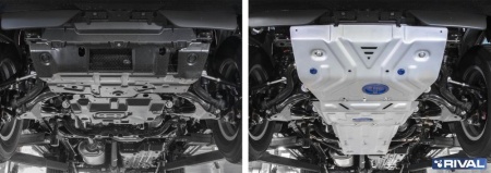 Комплект защит радиатор + картер + КПП + РК RIVAL Toyota Land Cruiser 150 Prado K333.9516.1