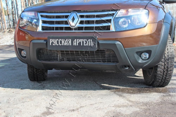 Накладка переднего бампера (аэродинамический обвес) усиленный Русская артель Renault Duster 2010-2014  NRD-007702