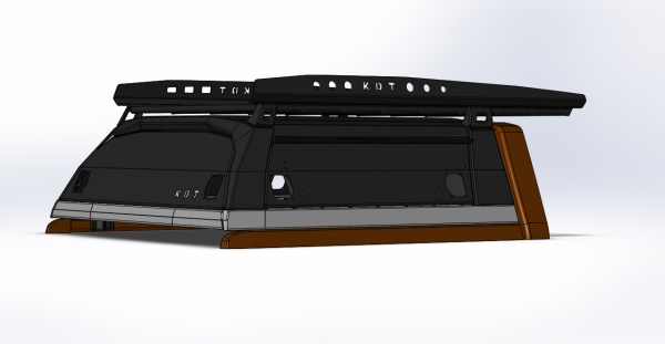 Багажник алюминиевый короткий для кунга KDT 1328071L