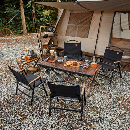 Стол туристический Naturehike Star Jane L02 складной, 125х60х43 см,с Х-образными ножками, коричневый CNH22JU043-WAL