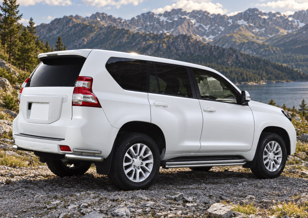 Фото изделия: Защита заднего бампера d76+d42 уголки Rival Toyota Land Cruiser Prado 150 2009-2013-2017 R.5704.022
