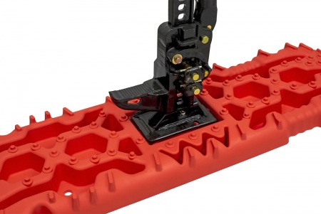 Сенд-траки пластиковые 108х31 см усиленные, с площадкой под домкрат, красные (2 шт.) TX002