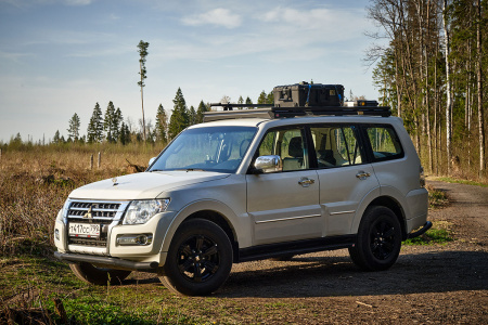 Багажник экспедиционный (платформа) алюминиевый РИФ 1150x2080 мм для Mitsubishi Pajero IV (с крепежом) RIFPJR-roof4