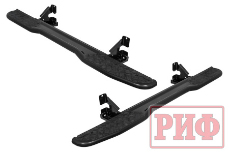 Пороги РИФ силовые Toyota Land Cruiser Prado 120 черные RIF120-40000-BL