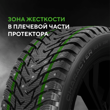 Шина IKON Tyres 245/75 R16 111T Character Ice 8 SUV Studded (Nordman 8 SUV) шипованные TS78068