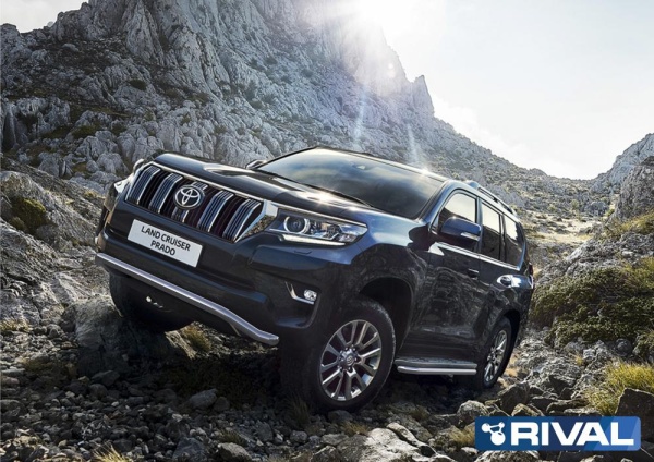 Защита переднего бампера d57 волна RIVAL Toyota Land Cruiser 150 Prado 2017-  R.5721.003