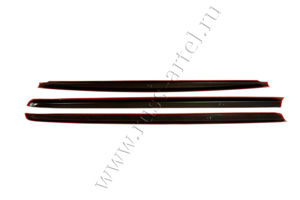 Комплект накладок на боковые борта и задний откидной борт без скотча Mitsubishi L200 2015-2018 (V дорестайлинг) NM-158412