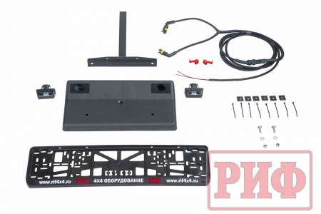 Бампер РИФ задний УАЗ Хантер с квадратом под фаркоп, калиткой, комплектом для подсветки номера, стандарт  RIF469-21120
