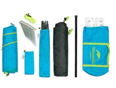 Палатка Naturehike P-Series 3-местная, алюминиевый каркас, голубая NH18Z033-P-3SBL