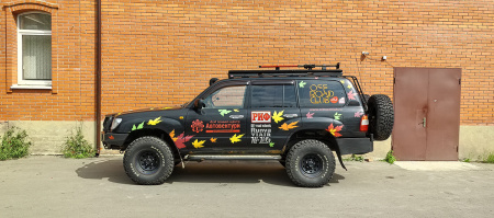 Багажник экспедиционный (платформа) алюминиевый РИФ 1250x2080 мм для Toyota Land Cruiser 100/105 (с крепежом) RIF105-roof4