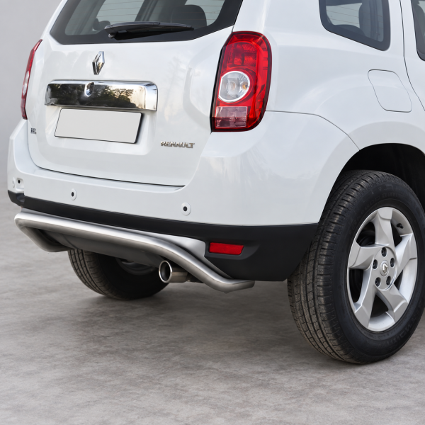 Фото для каталога: Защита заднего бампера d57 скоба Rival Renault Duster 2011-2015 R.4701.008