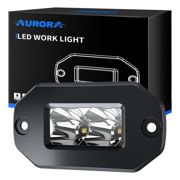 Светодиодные фары дальнего света AURORA 76x38 мм 20W (комплект 2 шт) ALO-E-L-2-P7T