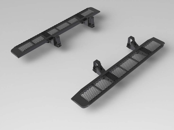 Силовые пороги для Nissan Pathfinder R51 АМЗ (повреждение ЛКП) SPANP