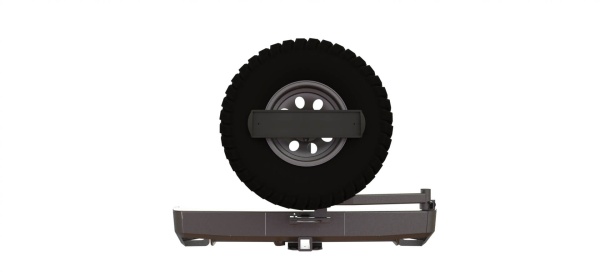 Бампер силовой задний Mitsubishi Pajero Sport 2008-2015 c квадрат под фаркоп и калитка STC-MPS2-BR-C1