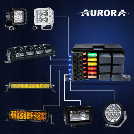 Панель переключателей AURORA групповая 6 шт. ALO-JC01