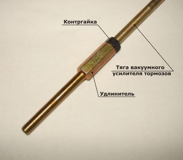 Удлинитель тяг вакуумного усилителя УАЗ 452, лифт 60мм-100мм  UDLIN-TVU-452 60-100