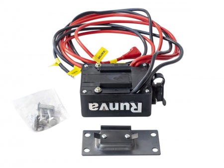 Лебёдка электрическая 12V Runva 4500Albs, синтетический трос   EWT4500ASR