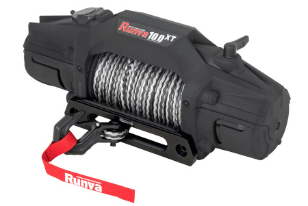 Лебёдка автомобильная электрическая 12V Runva 4500 кг синтетический трос EWXT10000FSR
