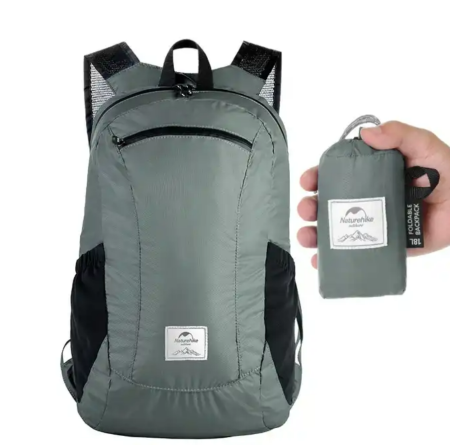 Рюкзак туристический Naturehike Yunyan 18 л, с силиконовой пропиткой, серый NH17A012-B-G