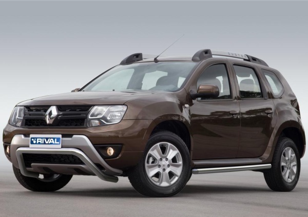 Защита переднего бампера d57 скоба RIVAL Renault Duster 2015-  R.4703.012