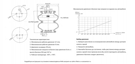 Пневмоподвеска РИФ ГАЗ Соболь задний мост, стандартная подвеска/ лифт 30мм  ASK-GAZ-S