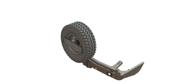 Бампер силовой задний Nissan Patrol Y62 с квадратом под фаркоп, калиткой и противотуманными фарами STC-NPY62-BR-L2-C1