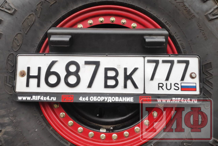 Калитка РИФ в штатный задний бампер Toyota Land Cruiser 200 (2008-2015), под штатное колесо, без фаркопа, с подсветкой номера RIF200-80007