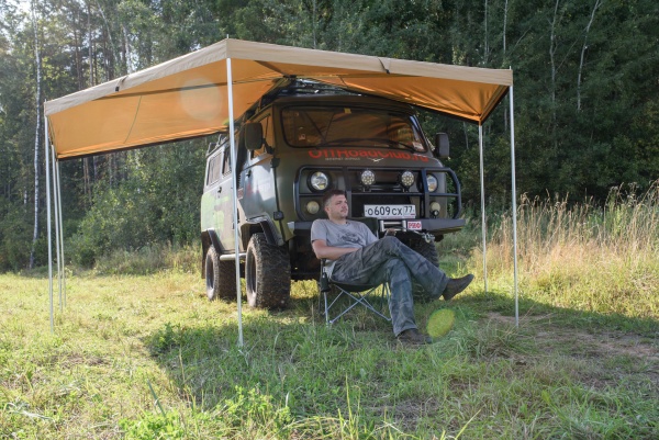 Маркиза автомобильная РИФ веерная 2х2 м (правая)  WIN2020R