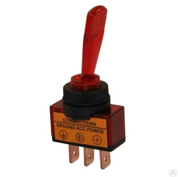 Тумблер 12V 20А, красный RIF22-1-2115100