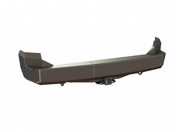 Бампер силовой задний STC Mitsubishi Pajero Sport 1996-2008 с квадрат под фаркоп STC-MPS1-BR