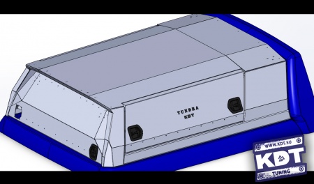 Кунг экспедиционный трехдверный KDT Toyota TUNDRA Crew Max 2014-  2228N