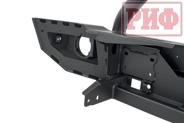 Бампер РИФ силовой передний Jeep Wrangler JL 2018+ под доп. фары, с центральной защитной дугой RIF015-10176