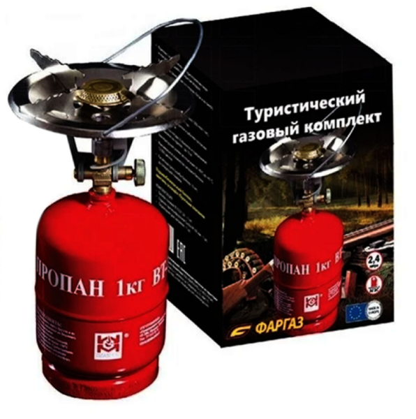 Туристический газовый комплект (Баллон 2,4 л + газовая горелка)  LPG-SET2