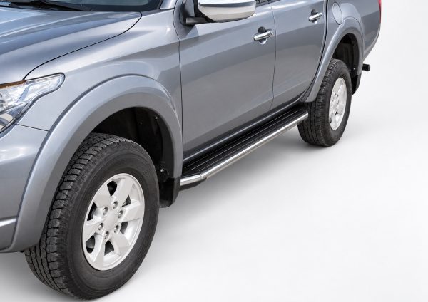 Фото изделия: Порог-площадка Premium A193ALP + комплект крепежа Rival Mitsubishi L200 2006-2015- A193ALP.4003.1 — изображение 1