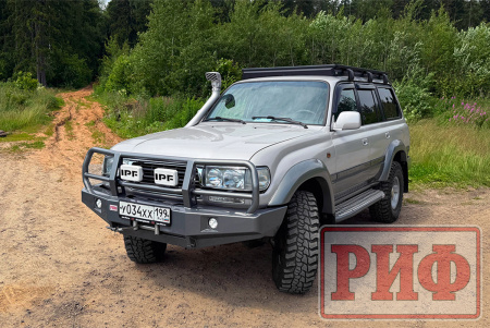 Багажник экспедиционный (платформа) алюминиевый РИФ 1250x2080 мм для Toyota Land Cruiser 80 (с крепежом) RIF080-roof4