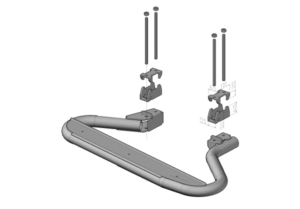 Пороги силовые, лифт РИФ УАЗ Хантер RIF469-42000