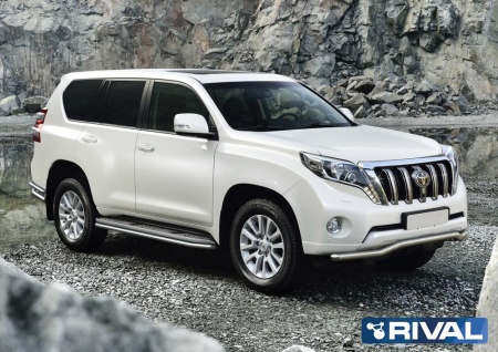 Защита переднего бампера d57 волна RIVAL Toyota Land Cruiser Prado 150 2009-2013-2017  R.5704.015