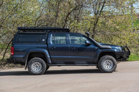 Пороги силовые алюминиевые KDT Volkswagen Amarok  25033L