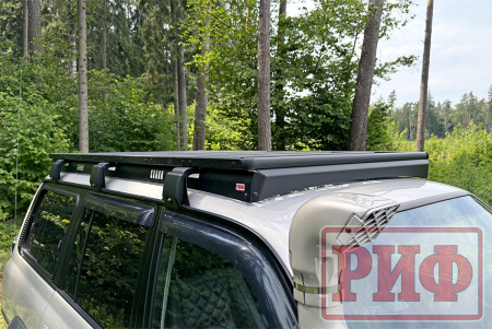 Багажник экспедиционный (платформа) алюминиевый РИФ 1250x2080 мм для Toyota Land Cruiser 80 (с крепежом) RIF080-roof4