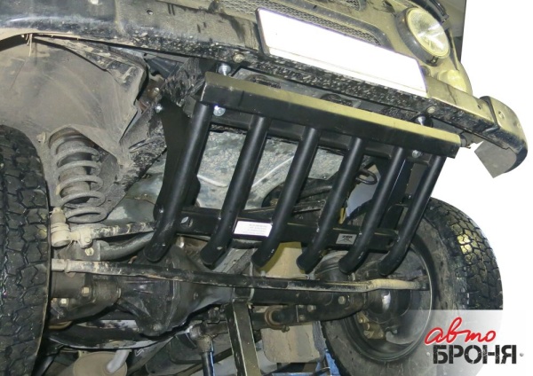 Защита рулевых тяг из трубы АвтоБроня UAZ Hunter 2009-  222.06314.1
