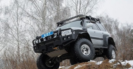 Бампер передний силовой с кенгурином алюминиевый KDT Nissan Patrol   05014L