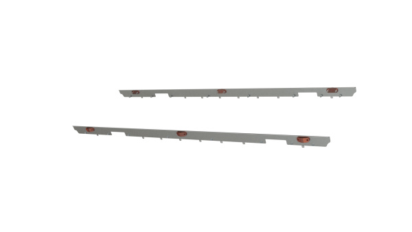 Накладка подсветки порогов Mitsubishi L200 2006-2015 цельная ступень STC-ML200/06-S-C1-led