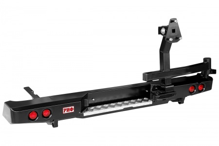 Бампер задний с фонарями и калиткой, без фаркопа РИФ Toyota Hilux 2005-2014  RIFVIG-20250