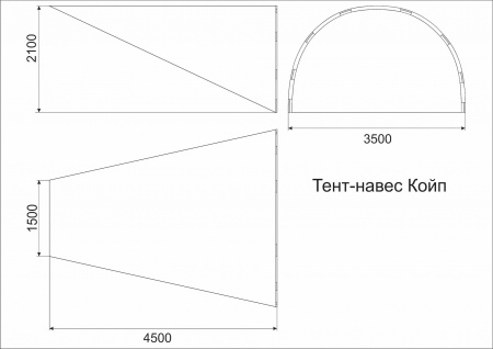 Тент-навес Век Койп 4X4TUN.RU  П- 118