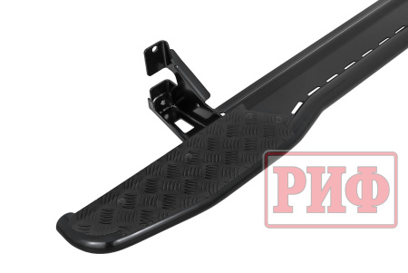 Пороги РИФ силовые Toyota Land Cruiser Prado 120 черные RIF120-40000-BL