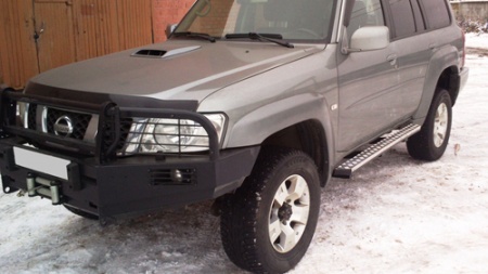 Пороги силовые OJ Nissan Patrol Y61 2004- 5d   05.310.01