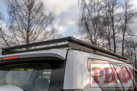 Багажник экспедиционный (платформа) алюминиевый РИФ 1150x2080 мм для Toyota Land Cruiser Prado 150 (с крепежом) RIF150-roof4